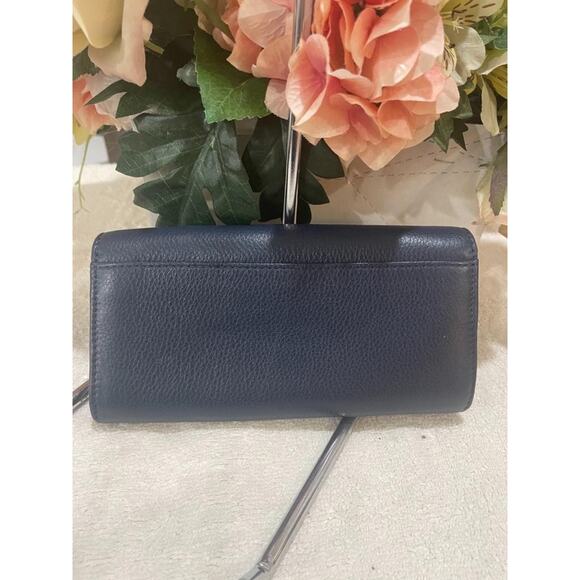 Michael Kors JET SET blue leather wallet (400 - Picture 2 of 7